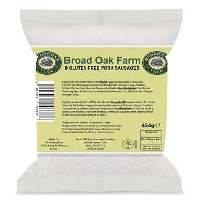 Broad Oak Farm Gluten Free Pork Sausages