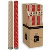 Christmas Wrapping - Kraft Stars (2 pack x 2m)