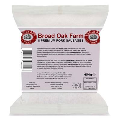 Broad Oak Farm Premium Pork Sausages