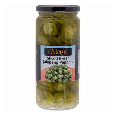 Nico's Sliced Green Jalapeno's Mediterranean Delight