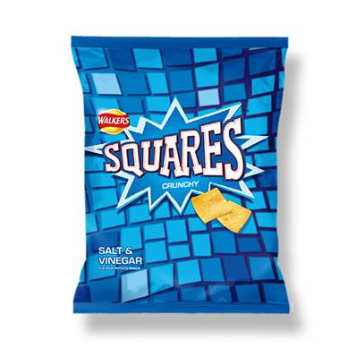 Walkers Squares Salt & Vinegar Box