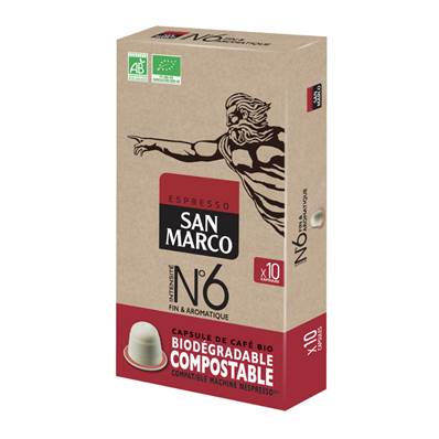 San Marco Espresso No.6 Capsules (Nespresso) Bio/Compostable