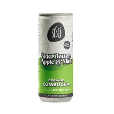 SiSu Organic Kombucha - Elderflower, Apple & Mint
